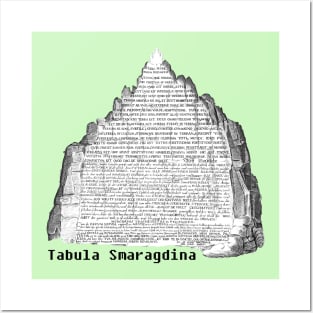 Emerald Tablet Tabula Smaragdina Hermetic Occult Alchemy Posters and Art